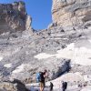 Weg ber den Glacier de la Breche
