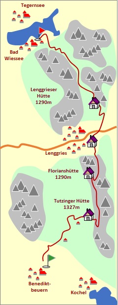 Skizze zum Tourenverlauf